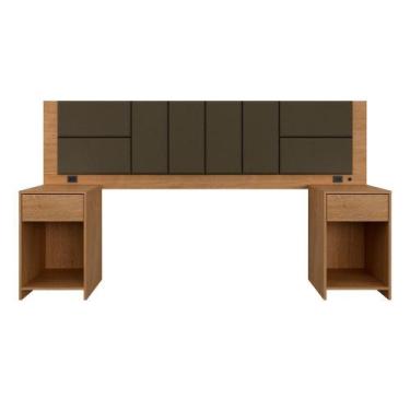 Imagem de Cabeceira Estofada Para Cama Queen Dubai Com Led Car/mar- M. Arapongas