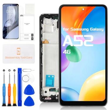 Imagem de Substituição de tela para Samsung Galaxy A52 4G Display LCD para Samsung A525 Touchscreen digitalizador conjunto completo com ferramentas de reparo SM-A525F SM-A525F/DS SM-A525M SM-A525M/DS (preto com