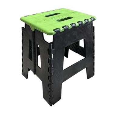 Imagem de Banqueta Dobrável Portátil Resistente - Banco de Plástico Antiderrapante Suporta 100KG, Banqueta Plastico para Pescaria, Camping e Cozinha, Banco para Balcão e Bancada(Verde)