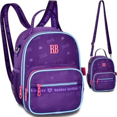 Imagem de Mochila de Costas Mini Escolar Lancheira Termica Color RB Lovers Rebec