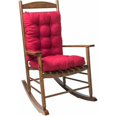Imagem de Almofada para cadeira de balanço, conjunto de 2 peças, macia e espessa, para uso interno e externo, ideal para espreguiçadeira de pátio.