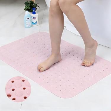 Imagem de Tapete antiderrapante de 63,5 x 34,5 cm com fita de silicone para tapete de porta de banheiro, secagem rápida e sem acúmulo de água, adequado para chuveiro, banheira, acessórios de decoração de casa