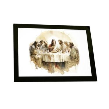 Imagem de Quadro Decorativo Pintura A Última Ceia Aquarela V2 Decoração Poster Quarto Sala