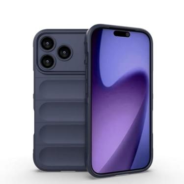 Imagem de Capa protetora macia e resistente a impactos para iPhone Air 16e 16 15 14 13 12 11 Pro Max Plus (para iPhone 11/Azul Escuro)