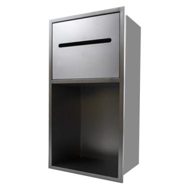 Imagem de Prateleira de nicho embutida de aço inoxidável para banheiro, chuveiro e cozinha - Organizador impermeável para artigos de higiene pessoal, papel higiênico e lixo - ideal para ambientes úmidos e