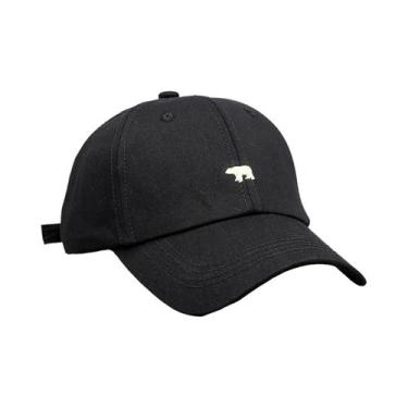 Imagem de Boné De Beisebol De Algodão Com Bordado De Urso Polar, Proteção UV Lev