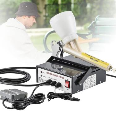 Imagem de Pulverizador tinta, Pistola pintura em pó, Pulverizador tinta sem fio, Pulverizadores tinta sem ar, Pulverizadores tinta para cercas e decks, Equipamento pulverização 5 estágios,Black