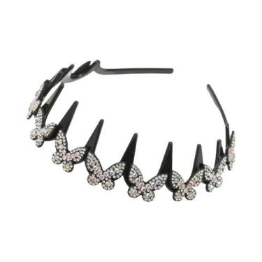 Imagem de Tiara De Borboleta Com Strass, Acessório De Cabelo Para Uso Durante To