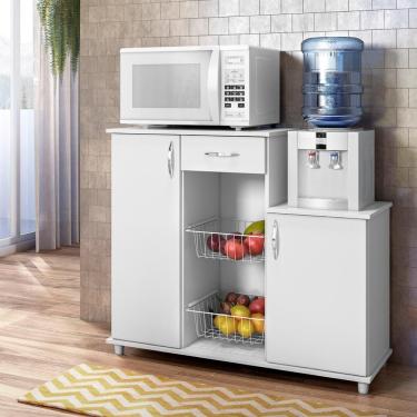 Imagem de Fruteira Armário Balcão Multiuso Cozinha Diva Branco