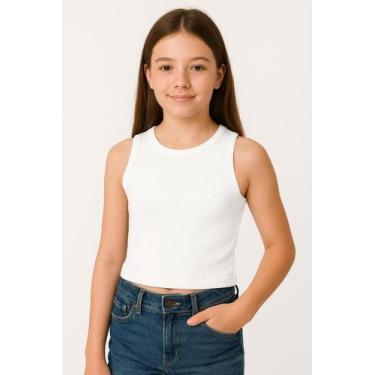 Imagem de Cropped Regata Teen Canelado Premium Cor:Begetamanho:16 - CACHARREL ST