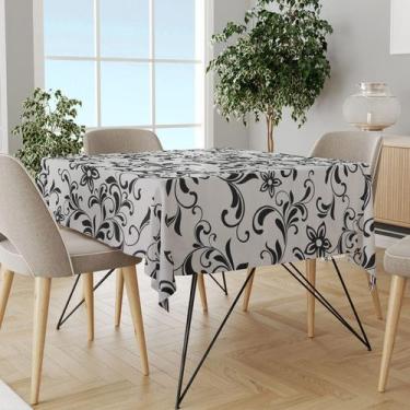 Imagem de Toalha Mesa Térmica Impermeável Pvc Arabesco Pt 1,60x1,40 - Idealiza