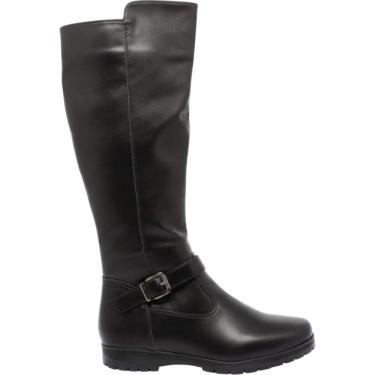 Imagem de Bota Feminina Casual  Dia a Dia Passeio Com Detalhe Em Fivela Conforto Montaria Mooncity 71127