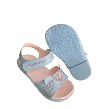 Imagem de Sandália infantil e bebê menina confort - Abrakadabra, Azul bebê, 21