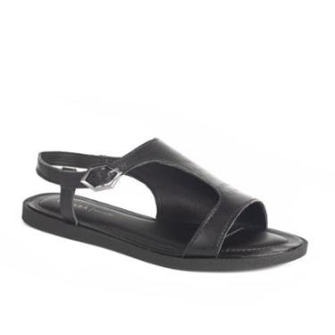 Imagem de Sandália Tanara Rasteira Em Couro Feminina T9193-Feminino