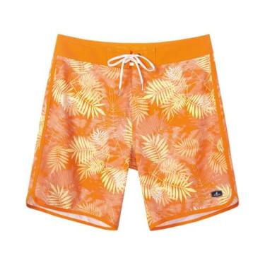 Imagem de Bermuda de Praia SURF CUZ com Elastano 4-Way Stretch Laranja Palmeira 