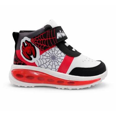 Imagem de Tênis Infantil LED Botinha Menino Calce Fácil Aranha Confortável - Min