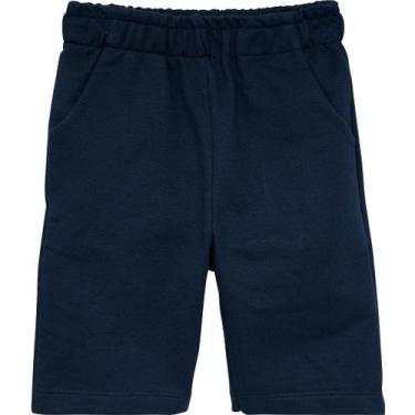 Imagem de Bermuda Juvenil Moletom sem Flanela Malwee Kids Ref. 085027 Cor:Azul E