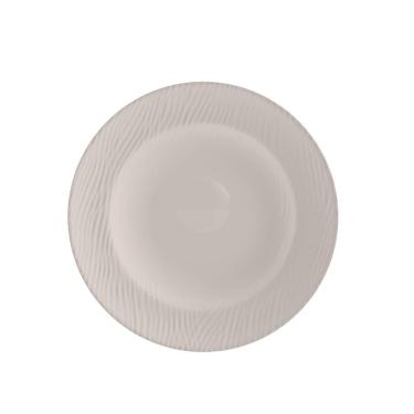 Imagem de Prato Fundo Sopa Linha Relevo Dunas Cinza Germer Porcelanas