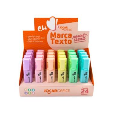 Imagem de Caneta Marca Texto Cores Tons Pastel Trend Display com 24 Unidades Joc
