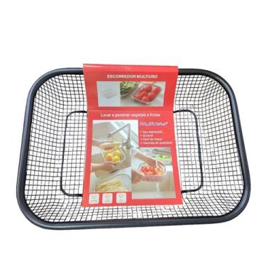 Imagem de Escorredor De Macarrão Massas Aço Inox Cozinha Cestas Fruteira - A-7