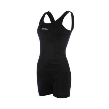 Imagem de Macaquinho de Natação Feminino Speedo Basic Preto, Preto, M