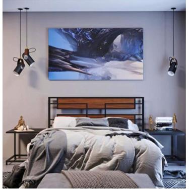 Imagem de CABECEIRA DE CAMA QUEEN AÇO FERRO MDF ESTILO INDUSTRIAL CB03 Informar 