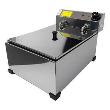 Imagem de Fritadeira Elétrica Industrial A Óleo 7lt Com Tampa - Alfa Suportel