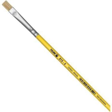 Imagem de Pincel Chato Amarelo 815-04 Pincel Chato Amarelo 815-04 - Tigre
