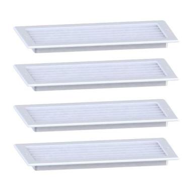 Imagem de Kit 10 Grades Ventilação 30x13cm Encaixe Exaustor Qualidad - MARELAGO