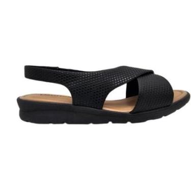 Imagem de Sandália Usaflex Cruzada com Amortecedor Conforto e Alívio Cor:Caramelo;Tamanho:38-Feminino