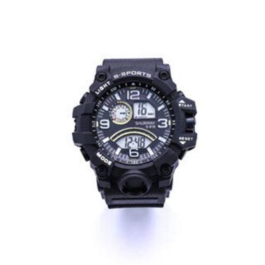 Imagem de Relógio Masculino Esportivo Preto Digital e Analógico - Tudo em Caixa