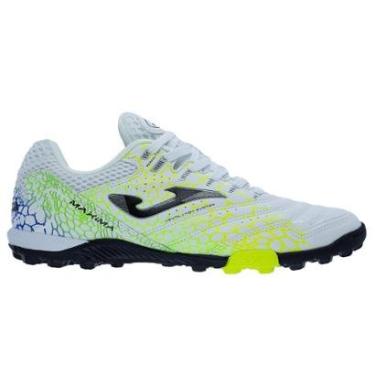 Imagem de Chuteira Society Masculina Joma Turf Máxima Branco-Masculino
