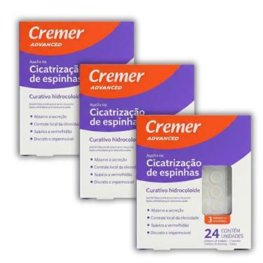 Imagem de 3x Curativo Cremer Hidrocoloide Acnes E Espinhas Pele Lisa