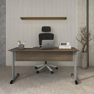 Imagem de Mesa de Escritório Reta 150cm com Pé Tubular em Aço