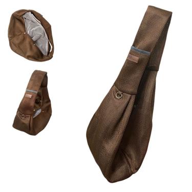 Imagem de Bolsa de Transporte Animal Pet Canguru Cachorro Gato Tecido Respiravel Tira de Ombro Malha Resistente Confortavel