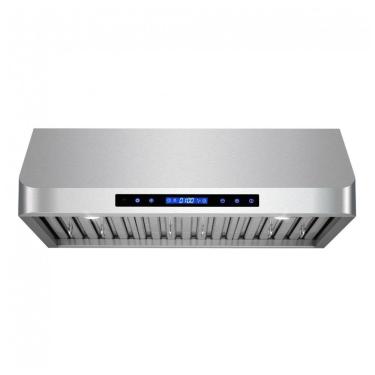 Imagem de Coifa de embutir sob gabinete 76cm Cosmo inox Haven 850 m³/h filtros baffle LED comando touch 110V