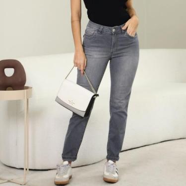 Imagem de Calça Jeans Reta Barra Normal Feminino Revanche Togliatti, 40