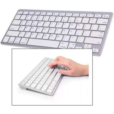 Imagem de Teclado Sem Fio Sistema Três Ultra-thin Mini Teclado Sem Fio Silencios