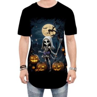 Imagem de Camiseta Longline Bruxa Caveira Halloween 1 - Kasubeck Store®, G
