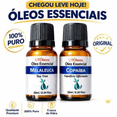 Imagem de Óleos Essenciais Melaleuca e Copaíba, 100% Puros e Originais, uso arom