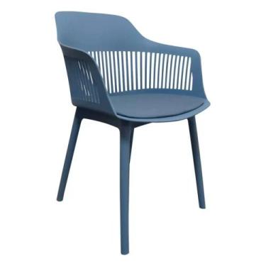 Imagem de Cadeira de Jantar Design Marcela Azul com Estofado - SF.Home