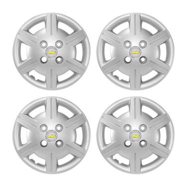 Imagem de Kit Calota Aro 13 Gm Corsa Classic 2012 2013 2014 2015 Prata - GFM/GRI