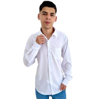 Imagem de Camisa Masculina Social Casamento Festa Balada Trabalho - ANJ MODAS, B