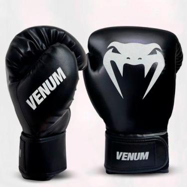 Imagem de Luva de Boxe Venum Basic Evo Dark Preto, 12oz