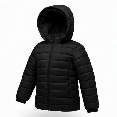 Imagem de Jaqueta Puffer Infantil Feminina Bobojaco Casaco Capuz Frio COR:MARROM