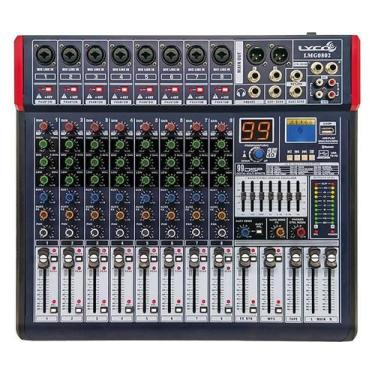Imagem de Mesa de som lyco 8 canais 2 auxiliares usb lmg0802