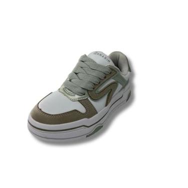 Imagem de Tenis ramarim sola alta verde água com fecho em cadarço, Verde agua, 3