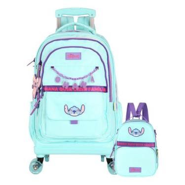 Imagem de Kit Lilo Stitch Mochila 4 Rodas + Lancheira Térmica 2EM1 - Luxcel, ver