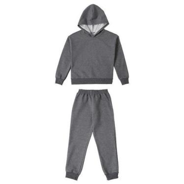 Imagem de Conjunto Moletom Básico Juvenil 12 ao 18 Malwee Ref. 91818, 12, Cinza