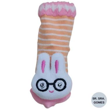 Imagem de Meia bebe infantil de 12 á 24 meses criança diversos modelos de bichin